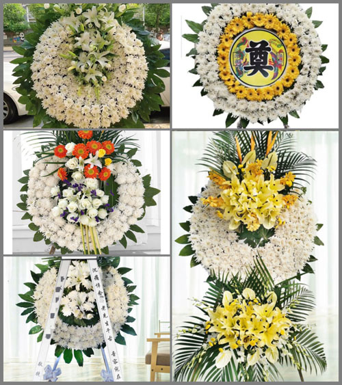 山东济宁梁山县水泊街道西马庙村花圈速递